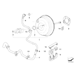 Uszczelka korektora siły hamowania BMW E36 E53 X5 E65 - 34331161985