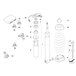 Podkładka sprężyny tył górna BMW E81 E87 F20 F21 F22 E90 E91 F30 F31 F34 F36 F80 F87 - 33536764419