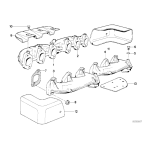 11621708966 Uszczelka kol. wydechowego BMW E31 E32 750i 850i M70 - 11621708966 - Części oryginalne BMW Łódź | Sklep internetowy BMW