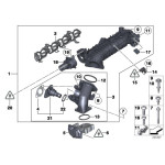 Uszczelka kol. dolotowego klapki BMW E84 E90N E91N E92N F10 F11 F15 F20 F30 F31 F36 320d 520d 518d 525d 120d 125d - 11617812938
