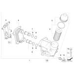 Uszczelka magistrali podstawy filtra oleju BMW E60 E81 E84 E87 E90 E91 318d 320d 118d 120d 520d 116d - 11427802114