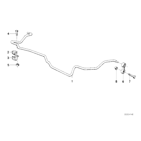 Łącznik stabilizatora tył BMW E34 E32 E36 compact 520 525 530 535 540 730 735 740 - 33551135307