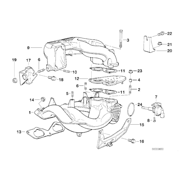 11611734684 Uszczelka kol. ssącego BMW E30 E36 318is M42 M44 - 11611734684 - Części oryginalne BMW Łódź | Sklep internetowy BMW