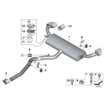 Uchwyt wydechu BMW F15 F16 F20 F21 F22 F23 F30 F31 F34 F36 F48 G11 G30 G31  - 18307620323