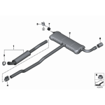 Uchwyt układu wydechowego BMW F39 X2 F45 F46 F48 MINI F54 F60 - 18308617370