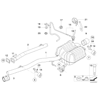 Uchwyt tłumika BMW E65 X5 E53 - 18201438435