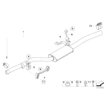 Uchwyt tłumika BMW E46 E38 E39 E60 E61 730d 520d 525d 530d 316i 318i - 18211437236