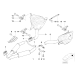 Uchwyt tłumika BMW E38 728i 730i 735i 740i 750i E52 Z3 M - 18211704198