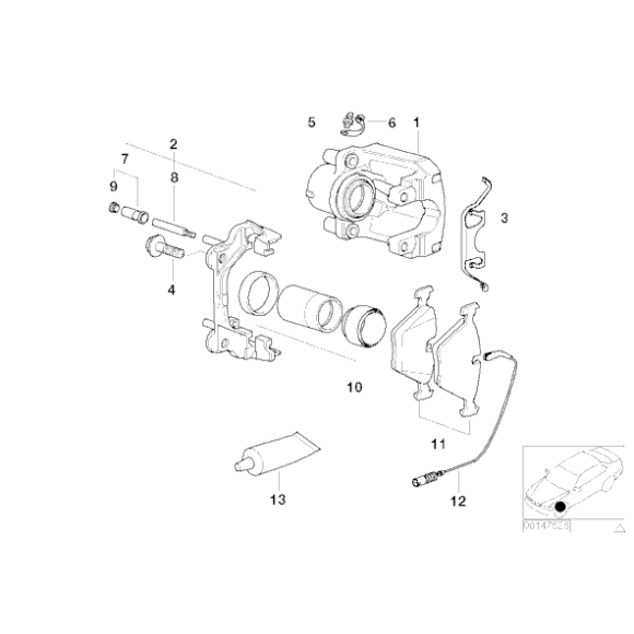 Zestaw naprawczy zacisku przód BMW E36 E39 E38 - 34111157037
