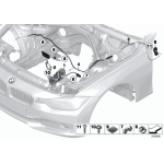 Uchwyt  systemu otwierania maski BMW F20 F21 F22 F23 F30 F31 F32 F33 F34 F36 F80 F87 - 61136912396
