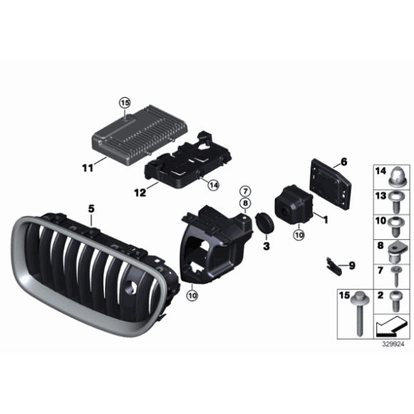 Uchwyt sterownika kamery Night Vision BMW F07 F10 F11 F15 F16 F85 F86 X5 X6 - 66549296970