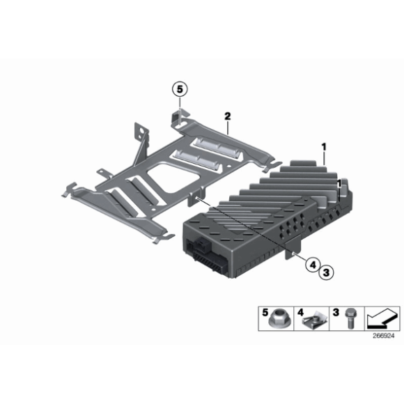 Uchwyt stelaż mocowanie wzmacniacza BMW F30 F31 F32 F33 F34 F36 F82 - 65159235506