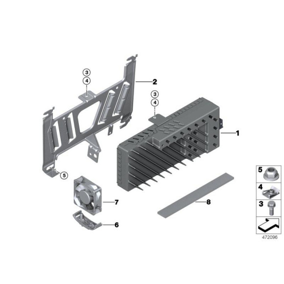 Uchwyt stelaż mocowanie wzmacniacza BMW F30 F31 F32 F33 F34 F36 F82 - 65159235506