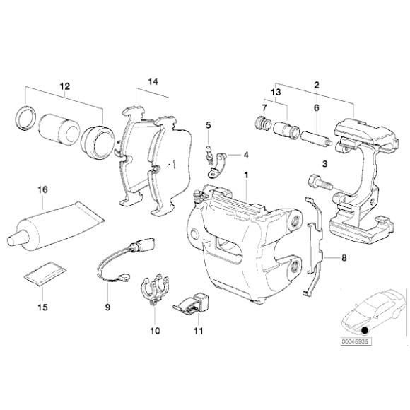 Klocki hamulcowe przód BMW E31 840i 850Ci - 34111160296