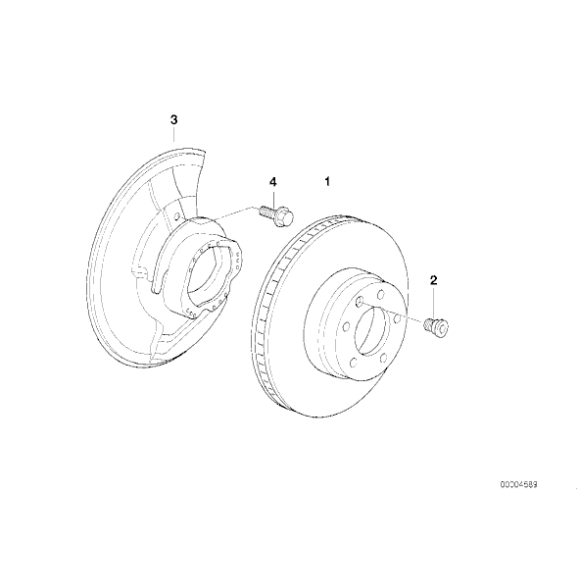 Osłona tarczy hamulcowej przód lewa BMW E38 725 728 730 735 740 750 - 34111161765