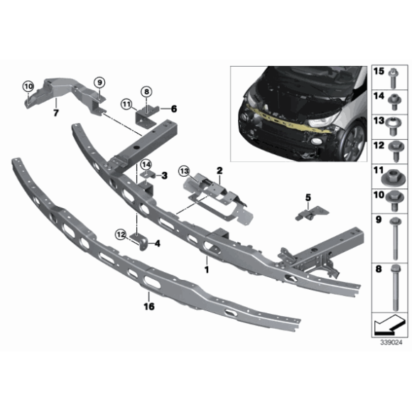 51647331556 Uchwyt reflektora przód prawy BMW I01 I01N i3 i3s 60Ah 94Ah 120Ah - 51647331556 - Części oryginalne BMW Łódź | Sklep internetowy BMW