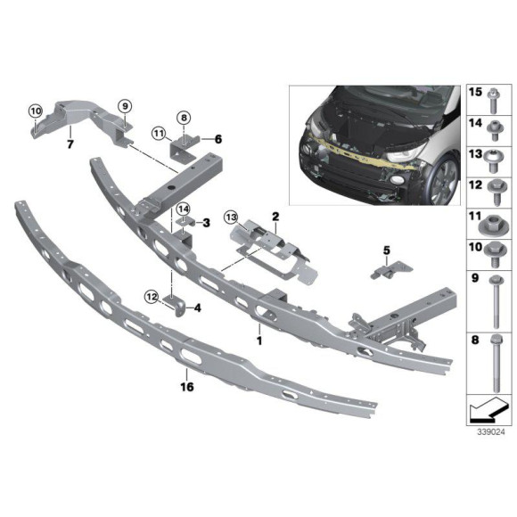 51647331556 Uchwyt reflektora przód prawy BMW I01 I01N i3 i3s 60Ah 94Ah 120Ah - 51647331556 - Części oryginalne BMW Łódź | Sklep internetowy BMW