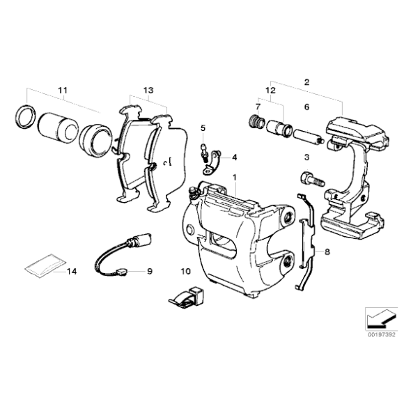 Klocki hamulcowe przód BMW E34 E32 - 34111162535
