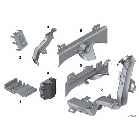 Uchwyt przewodu BMW F20 F21 F22 F30 F32 F33 F34 F39 F80 F87 F90 G01 G02 G05 G7 G11 G12 G15 G30 G31 - 61139252800