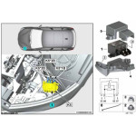 Uchwyt przekaźnika BMW F39 X2 F48 X1 F48N - 61136801512