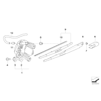 Silnik wycieraczki szyby tył MINI R50 R53 R56N R60 R61 - 67636932013