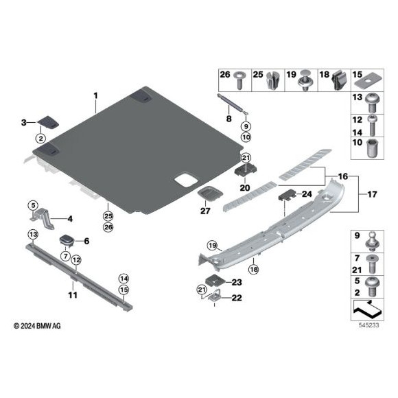 51479471108 Uchwyt podłogi bagażnika BMW G08 G01 G02 F98 G18 F97 - 51479471108 - Części oryginalne BMW Łódź | Sklep internetowy BMW