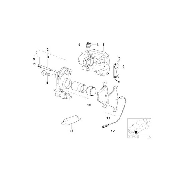 Zestaw naprawczy zacisku hamulcowego - 34111163647