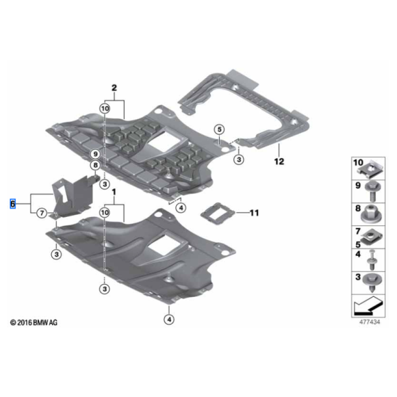 Uchwyt osłona ekranu przedziału silnika lewa BMW E83 E83N X3 2,0d 2,5i 2,0i 3,0d 3,0i 3,0si 3,0sd 2,5si - 51713404139
