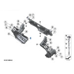 Uchwyt lusterka prawy BMW K52 R1200RT R1250RT - 46639480184