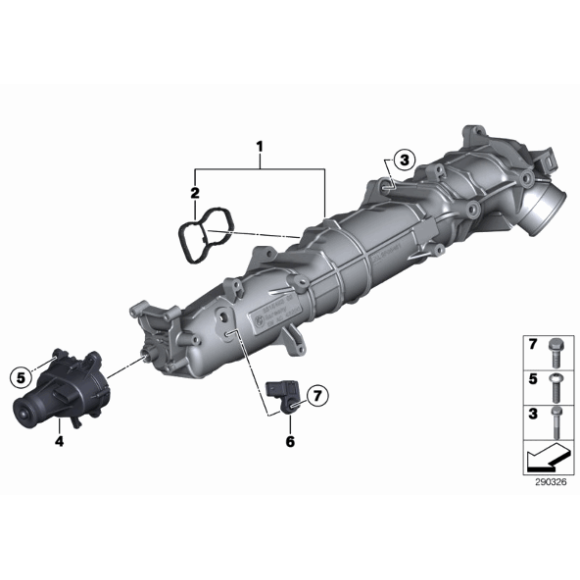 11618515685 Przewód ssący ze sterowaniem przepustnicy BMW F10 F11 F01 F02 E70 F15 E71 F16 - 11618515685 - Części oryginalne BMW Łódź | Sklep internetowy BMW