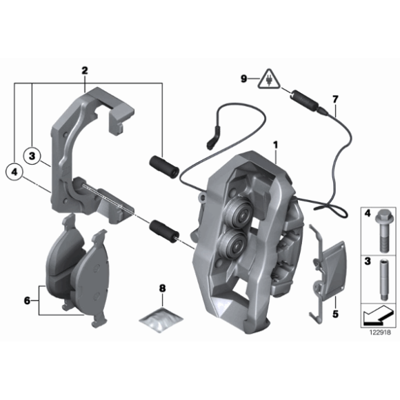 Klocki hamulcowe przód BMW E65 E66 745d 750i 750iL 760i 760Li - 34116763652