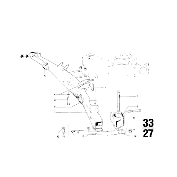 Tuleje belki tył BMW E10 114 1502 1600 1602 1802 1800 2000 2002 - 33333428100
