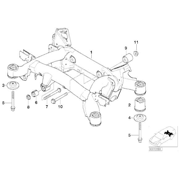 Tuleje belki kombi - Oryginał BMW - 33311094036