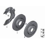 Tarcze hamulcowe przód MINI R55 R56 R57 R58 - 34116774985