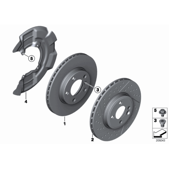 Tarcze hamulcowe przód MINI R55 R56 R57 R58 - 34116774985