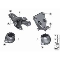 Poduszka silnika prawa BMW E81 E87 E84 X1 E90 E91 E92 E93 116i 118i 120i 316i 318i 320i N45 N46 N43 - 22116768852