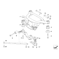 Tuleje belki wózka BMW E46 X3 316 318 320 323 325 330 - 33316770784