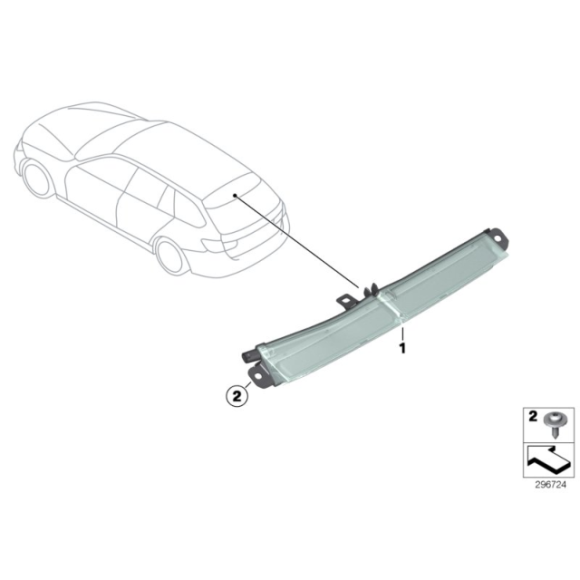 Trzecie światło stop BMW F31 316d 316i 318dX 320dX 320i 325d 328i 328iX 330d 335dX 335iX 340iX 340i - 63257260545