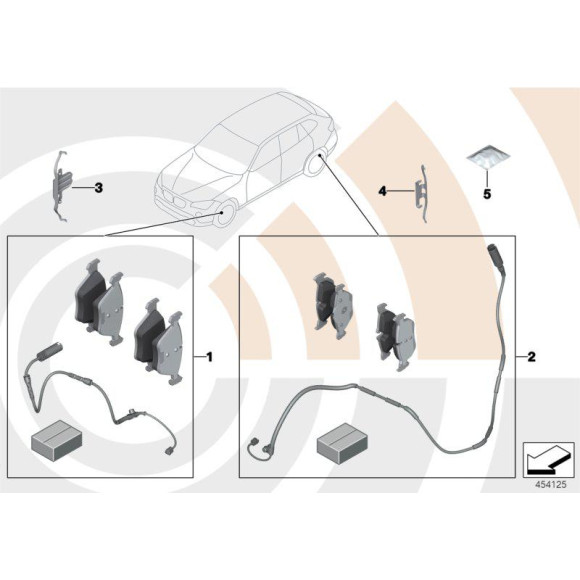 Sprężynka zacisku ham tył BMW E46 X1 E87 E81 E90 E36 E34 - 34211157046
