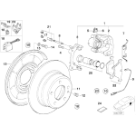 Klocki hamulcowe tył BMW E34 518 520 525 530 535 - 34211158266