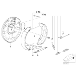 Zespół nastawczy samoregulator szczęk ham. tył lewy BMW E36 316i 318i 318tds - 34211159135