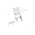 Tłok zespołu korbowego BMW E28 E30 520i 320i - 11251287024