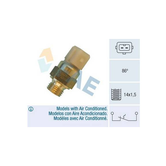 Termowłącznik kontrolki temp wody BMW E39 E38 E34 TDS - 12632243816