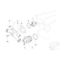 11531740437 Uszczelka termostatu BMW E34 E36 E38 E39 Z3 320 325 323 328 M3 728 520 523 528 525 - 11531740437 - Części oryginalne BMW Łódź | Sklep internetowy BMW