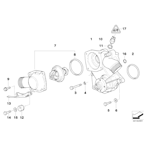 Termostat BMW E31 E38 850Ci 750i 750iL M73 - 11531704704