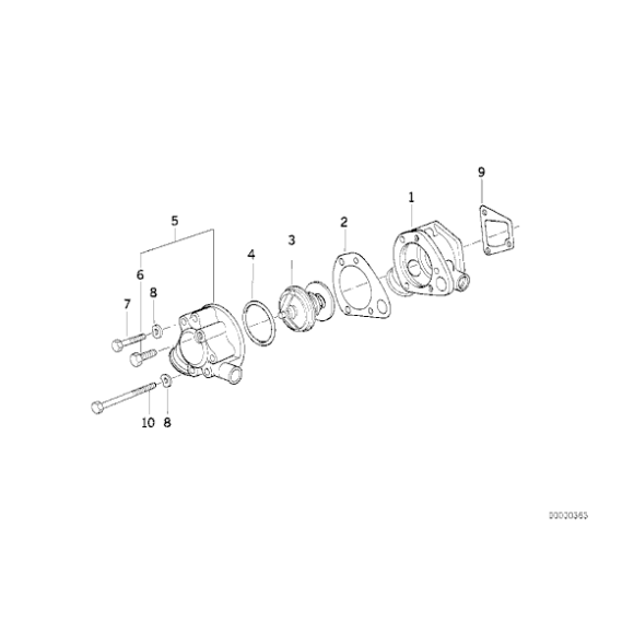Termostat BMW E30 E34 E21 E28 320i 323i 325i 324td 524td M20 M21 - 11531265085