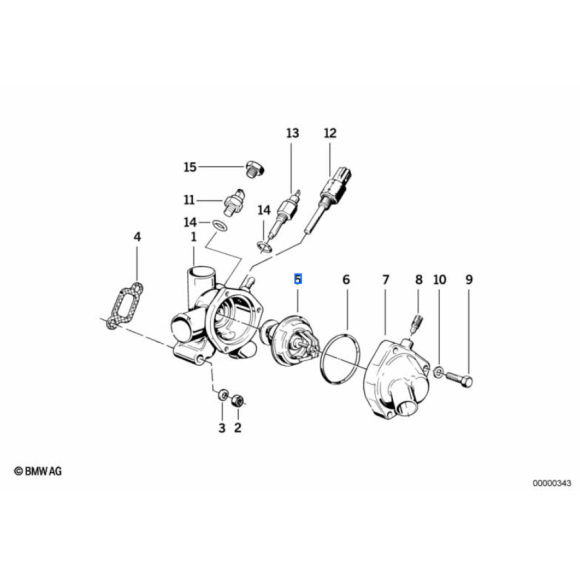 11531710953 Termostat BMW E23 E24 E28 E30 E32 E34 E36 730i 735i 520i 528i 530i 320i 325i - 11531710953 - Części oryginalne BMW Łódź | Sklep internetowy BMW