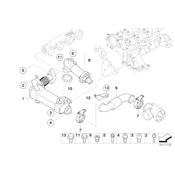11717787870 Termostat AGR EGR BMW E87 E81 E90 E46 E60 E65 X3 X5 1,8d 2,0d 3,0d 3,5d - 11717787870 - Części oryginalne BMW Łódź | Sklep internetowy BMW