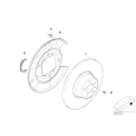 Tarcza kotwiczna osłona tył BMW E70 E70N E71 F15 F16 25 30 28 35 40 50 - 34216857981