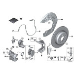 Tarcza hamulcowa tył lewa BMW G01 X3 G02 G05 X5 G11 G12 G20 G21 G30 G31 G32  - 34216882245